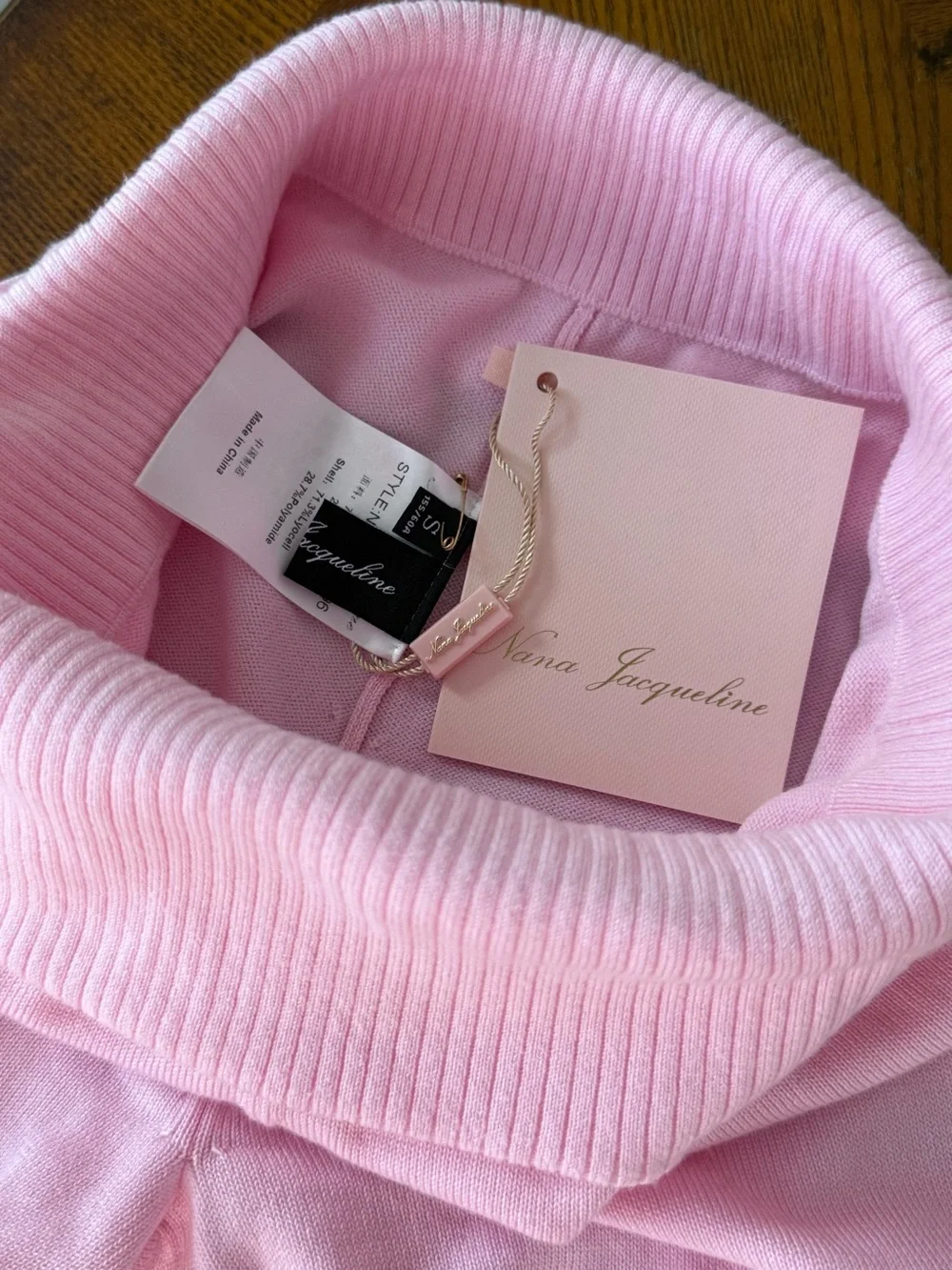 Nana Jacqueline Millie Fold-Over Waistband Pink Knit Shorts